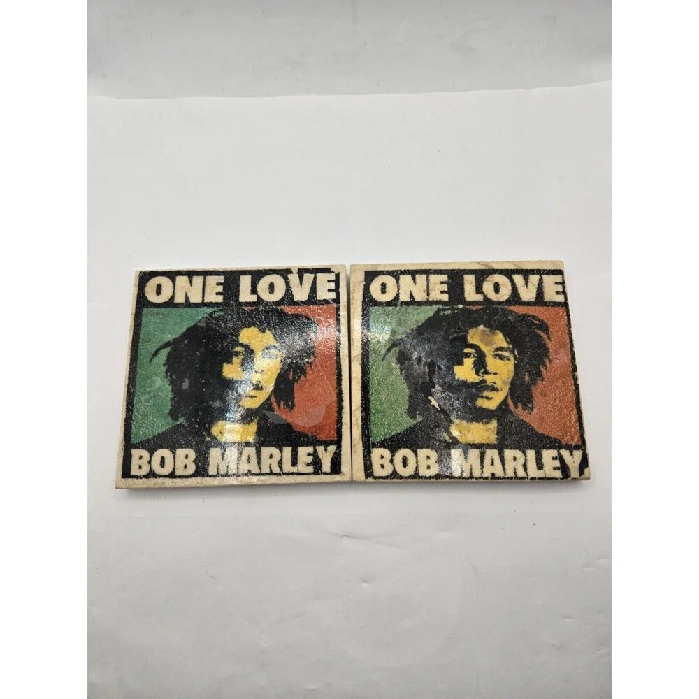 Bob Marley Stone Coaster's Handmade in La. Vintage Not Perfect